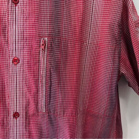Mountain Dew Outdoor Red Plaid Button Down Shirt Size L - Picture 3 of 9